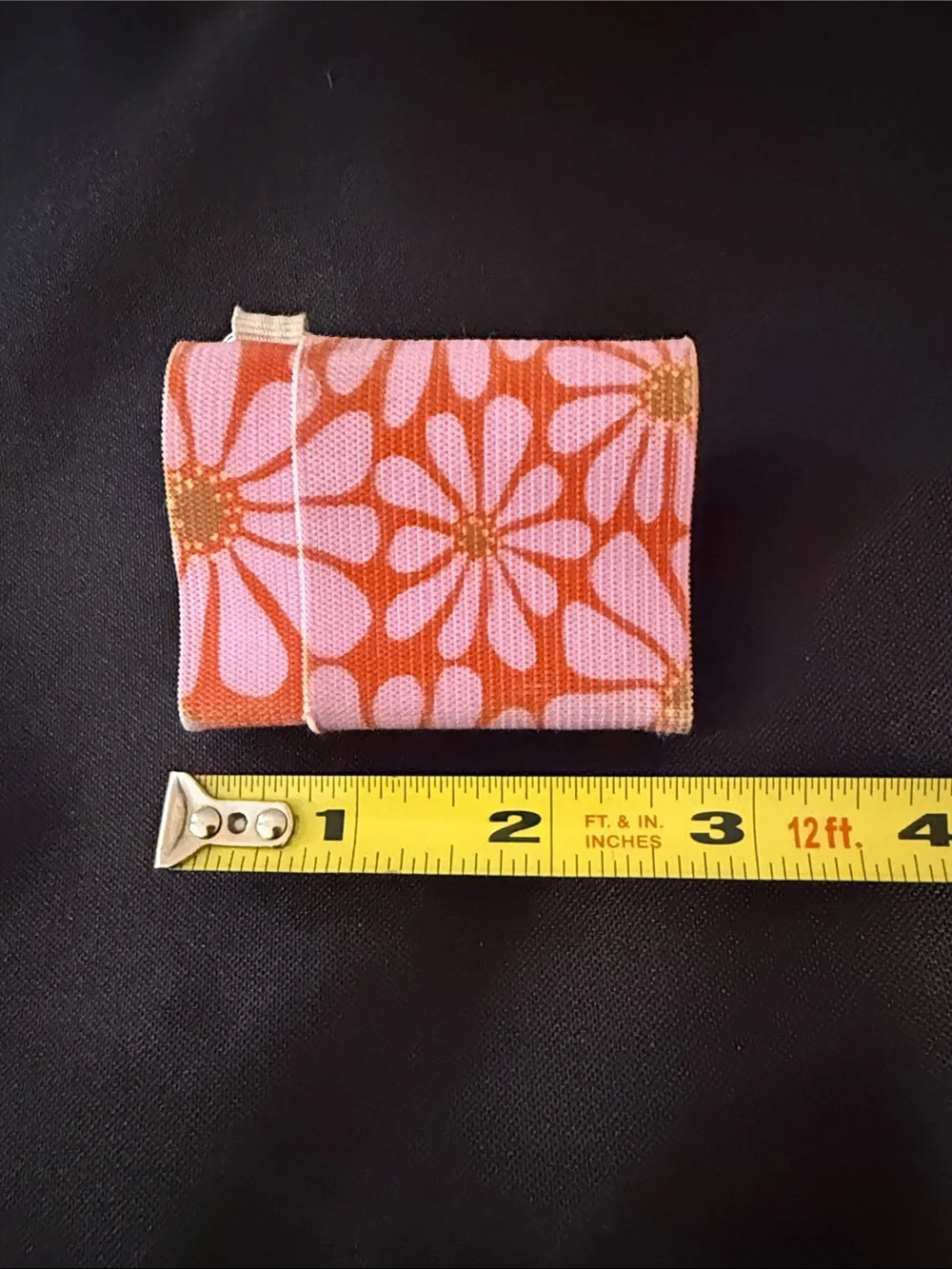 Threads Floral Orange & Pink Card Holder Keychain